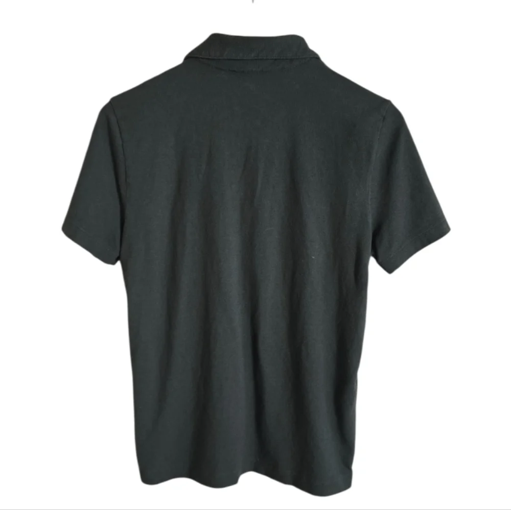 Tory Burch Dark Green Short-Sleeve Polo with Gold Zip